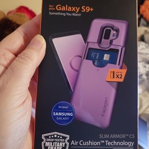Spigen purple phone case for a galaxy s9+